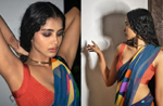 Anupama Parameswaran is a sight to behold in an abstract print saree, see pics